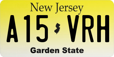 NJ license plate A15VRH