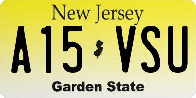 NJ license plate A15VSU