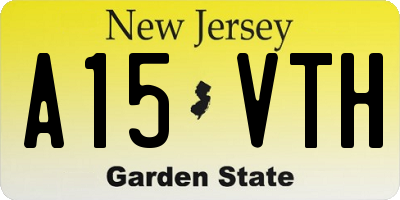 NJ license plate A15VTH