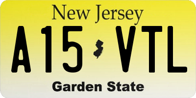NJ license plate A15VTL