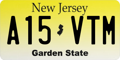 NJ license plate A15VTM