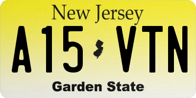 NJ license plate A15VTN