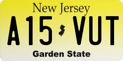 NJ license plate A15VUT