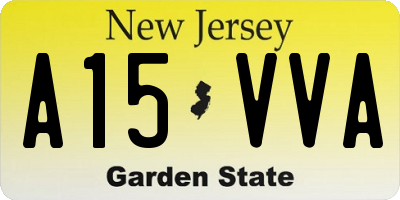NJ license plate A15VVA