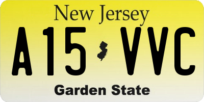 NJ license plate A15VVC