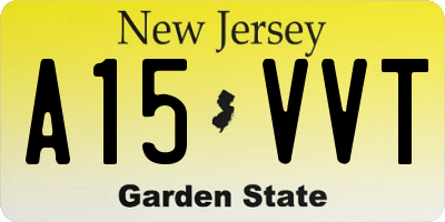 NJ license plate A15VVT