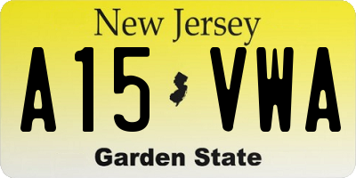 NJ license plate A15VWA