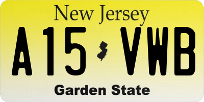 NJ license plate A15VWB