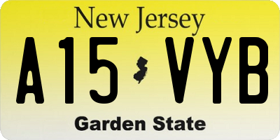 NJ license plate A15VYB