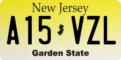 NJ license plate A15VZL