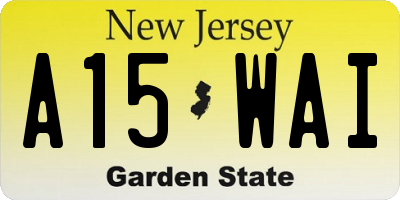 NJ license plate A15WAI