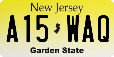 NJ license plate A15WAQ