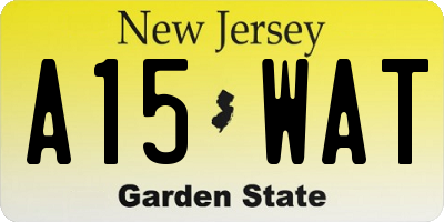 NJ license plate A15WAT