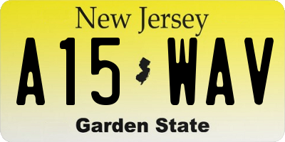 NJ license plate A15WAV