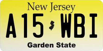 NJ license plate A15WBI