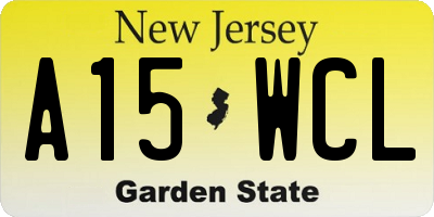 NJ license plate A15WCL