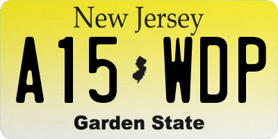 NJ license plate A15WDP