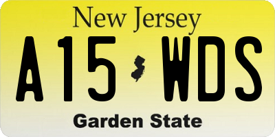 NJ license plate A15WDS