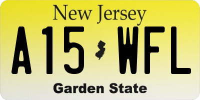 NJ license plate A15WFL
