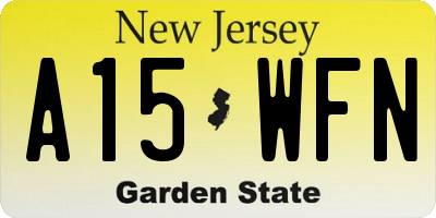 NJ license plate A15WFN