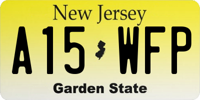 NJ license plate A15WFP