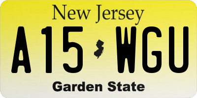 NJ license plate A15WGU