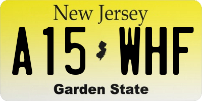 NJ license plate A15WHF