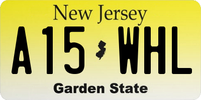 NJ license plate A15WHL