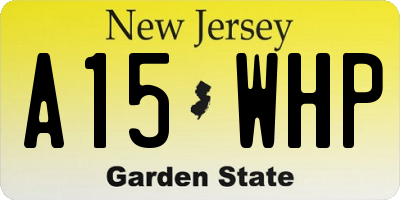 NJ license plate A15WHP