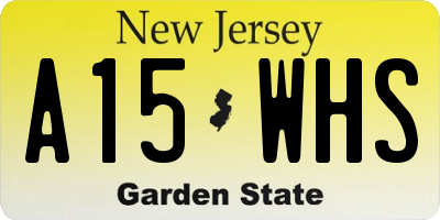 NJ license plate A15WHS