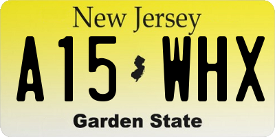 NJ license plate A15WHX