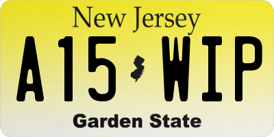 NJ license plate A15WIP