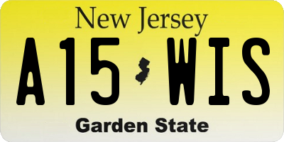 NJ license plate A15WIS
