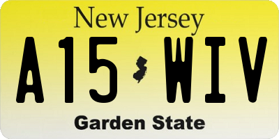 NJ license plate A15WIV