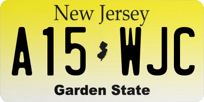 NJ license plate A15WJC