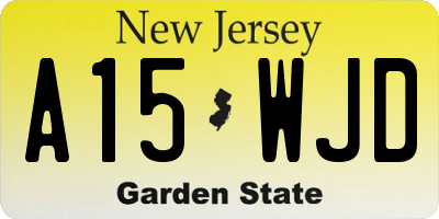 NJ license plate A15WJD