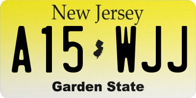 NJ license plate A15WJJ