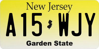 NJ license plate A15WJY