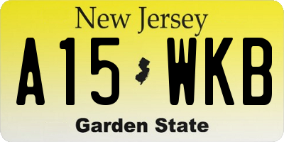 NJ license plate A15WKB