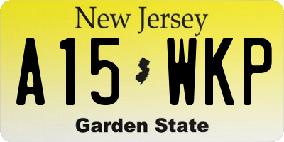 NJ license plate A15WKP