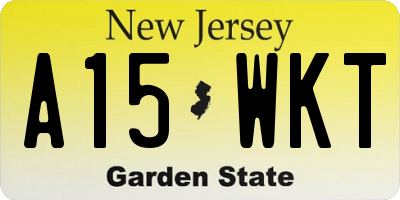 NJ license plate A15WKT