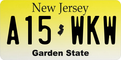 NJ license plate A15WKW