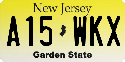 NJ license plate A15WKX