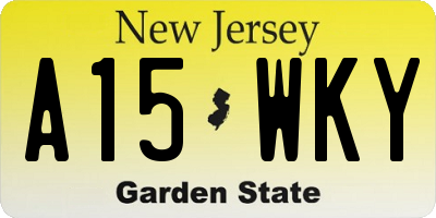 NJ license plate A15WKY