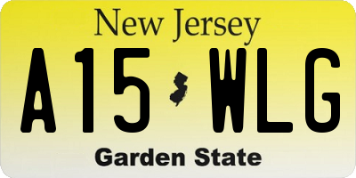 NJ license plate A15WLG
