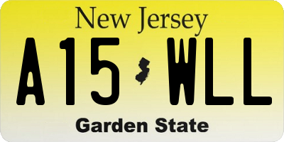 NJ license plate A15WLL