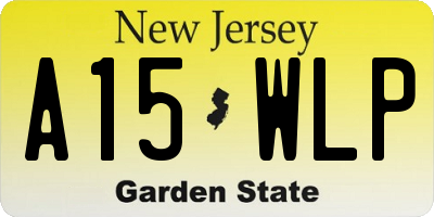 NJ license plate A15WLP