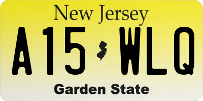 NJ license plate A15WLQ
