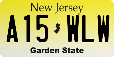 NJ license plate A15WLW