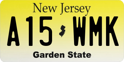 NJ license plate A15WMK